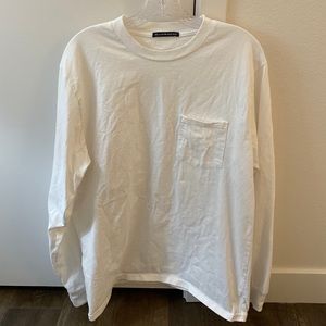 Brandy Melville White Long Sleeve Presley Top
